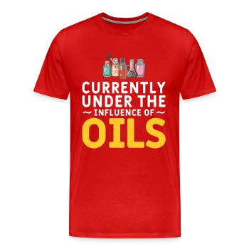 Essentielle Öle Ätherische Öle Heilpraktiker Öl - Männer Premium Bio T-Shirt - Rot - Vorne - Damien (186cm)