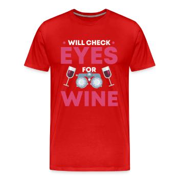 Optiker Optometrist Augenoptiker Augen Arzt Beruf - Männer Premium Bio T-Shirt - Rot - Vorne - Damien (186cm)