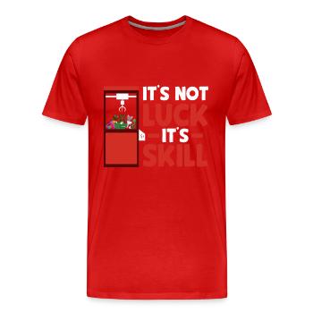 Gripper Slot Machine Teddy Bear Toy Crane - T-shirt bio Premium Homme - rouge - Devant - Damien (186cm)