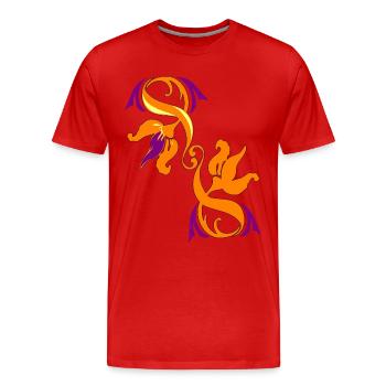 Motif cool - T-shirt bio Premium Homme - rouge - Devant - Damien (186cm)