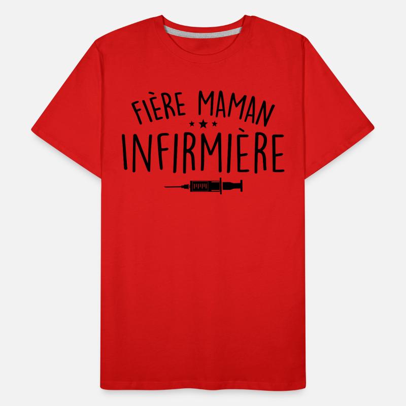 Stolze Mutter einer Krankenschwester - Krankenschwester Geschenk Männer Premium Bio T-Shirt