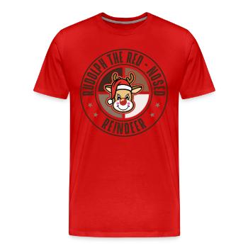 Rudolph - T-shirt bio Premium Homme - rouge - Devant - Damien (186cm)
