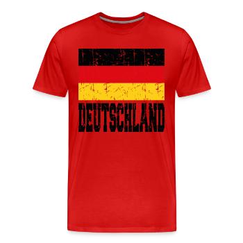 Allemagne - T-shirt bio Premium Homme - rouge - Devant - Damien (186cm)