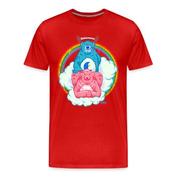 Ours coquins - T-shirt bio Premium Homme - rouge - Devant - Damien (186cm)