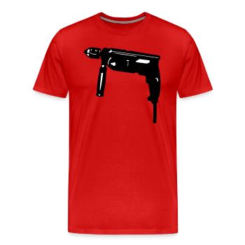 bohrmaschine - Männer Premium Bio T-Shirt - Rot - Vorne - Damien (186cm)