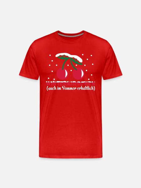 winterkirschen - Männer Premium Bio T-Shirt - Rot
