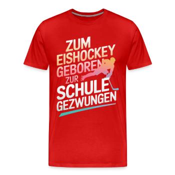 Hockey Hockey Sports Hockey Players - Men's Premium Organic T-Shirt - red - Front - Damien (186cm)