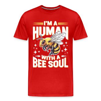 abeille abeille apicultrice abeille abeille - T-shirt bio Premium Homme - rouge - Devant - Damien (186cm)