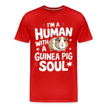 Meerschweinchen - Männer Premium Bio T-Shirt - Rot - Vorne - Damien (186cm)