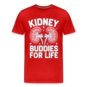 Nierenspender Niere Organspender - Männer Premium Bio T-Shirt - Rot - Vorne - Damien (186cm)