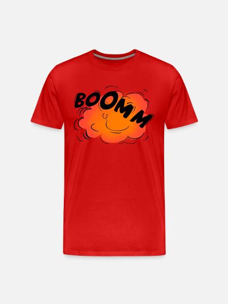 Explosion - Männer Premium Bio T-Shirt - Rot