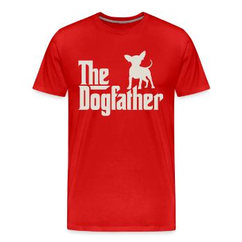The Dogfather - Chihuahua - Männer Premium Bio T-Shirt - Rot - Vorne - Damien (186cm)
