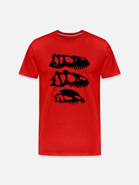 Torvosaurus Allosaurus Dilophosaurus - Men's Premium Organic T-Shirt - red