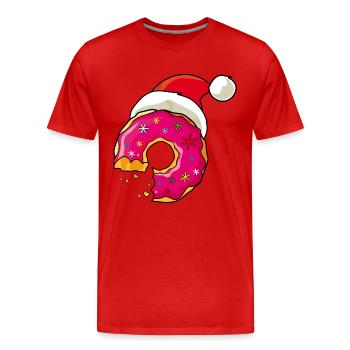 suesse-Weihnacht - Männer Premium Bio T-Shirt - Rot - Vorne - Damien (186cm)