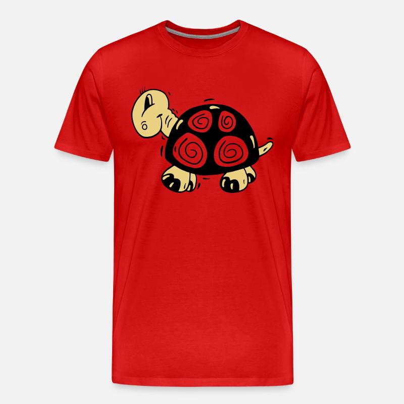 Schildkroete 2v_b - Männer Premium Bio T-Shirt - Rot