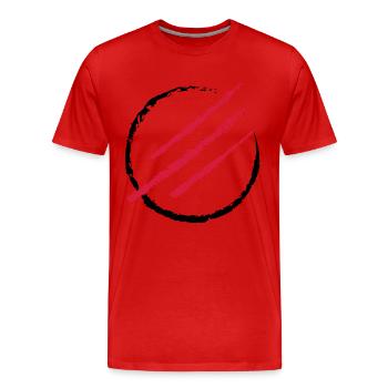 Scratch the Circle - Männer Premium Bio T-Shirt - Rot - Vorne - Damien (186cm)
