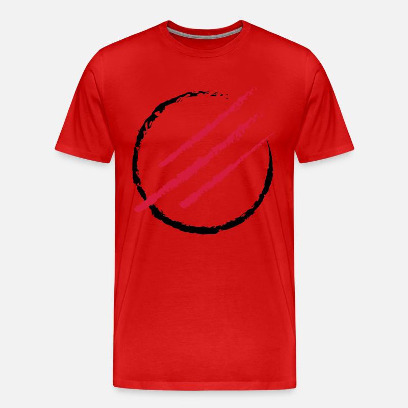 Scratch the Circle - Men's Premium Organic T-Shirt - red