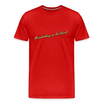 Brandenburg an der Havel - Männer Premium Bio T-Shirt - Rot - Vorne - Damien (186cm)