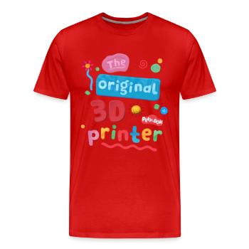Play-Doh The Original 3D-Printer Drôle De Design - T-shirt bio Premium Homme - rouge - Devant - Damien (186cm)