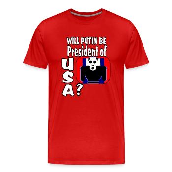 Election USA - Men's Premium Organic T-Shirt - red - Front - Damien (186cm)