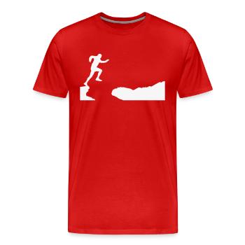 Trail Runner Cross Trail Bergläufer - Männer Premium Bio T-Shirt - Rot - Vorne - Damien (186cm)