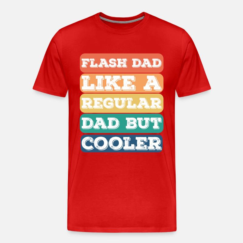 Bouldering Flash Papa Boulderer - Männer Premium Bio T-Shirt - Rot