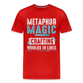 Poésie Slam Métaphore Magie Slam Poésie - T-shirt bio Premium Homme - rouge - Devant - Damien (186cm)