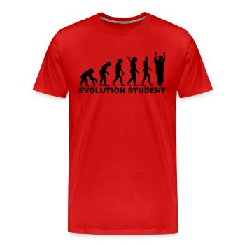 Student - Männer Premium Bio T-Shirt - Rot - Vorne - Damien (186cm)
