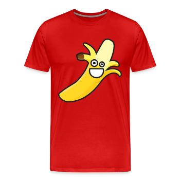 Banane - Männer Premium Bio T-Shirt - Rot - Vorne - Damien (186cm)