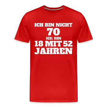 70 Jahre 70. Geburtstag - Männer Premium Bio T-Shirt - Rot - Vorne - Damien (186cm)