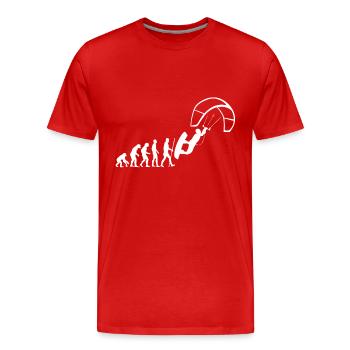 Évolution du cerf-volant - T-shirt bio Premium Homme - rouge - Devant - Damien (186cm)