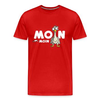 Moin Moin North Sea - Men's Premium Organic T-Shirt - red - Front - Damien (186cm)
