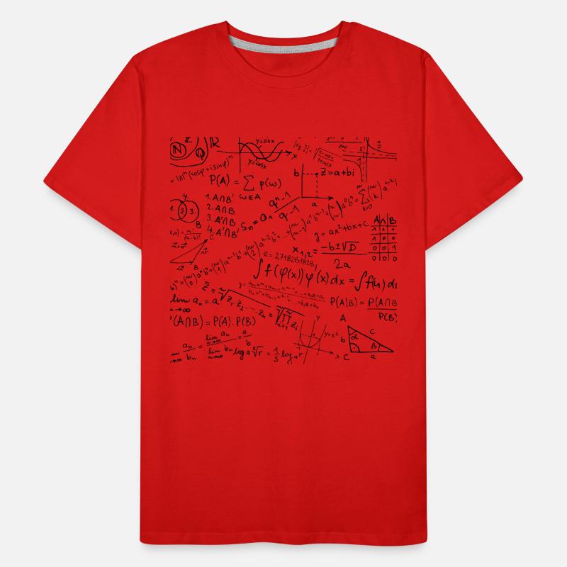 Math Equation Pattern, Cool Quadratic Formula Geek Men's Premium Organic T-Shirt