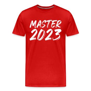Master 2023 - Männer Premium Bio T-Shirt - Rot - Vorne - Damien (186cm)