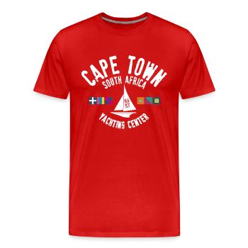 Cape Town yachting center - Men's Premium Organic T-Shirt - red - Front - Damien (186cm)