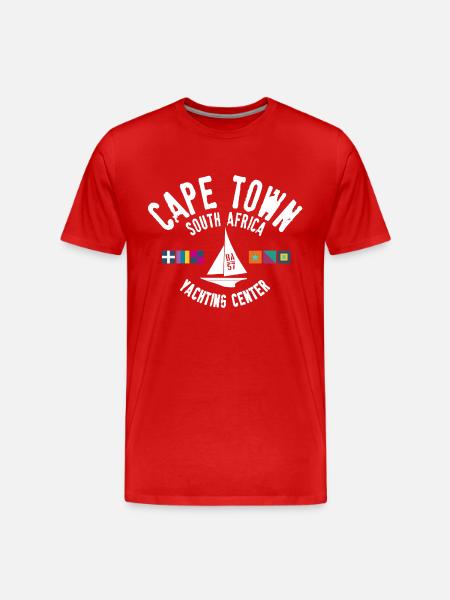 Cape Town yachting center - Men's Premium Organic T-Shirt - red