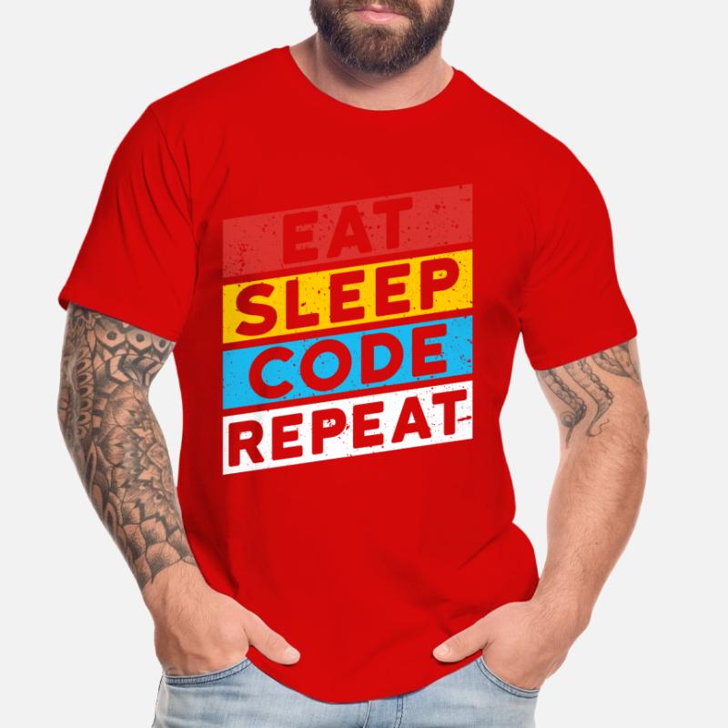CODE CODER CODING Saying | EAT SLEEP CODE REPEAT Men's Premium Organic T-Shirt