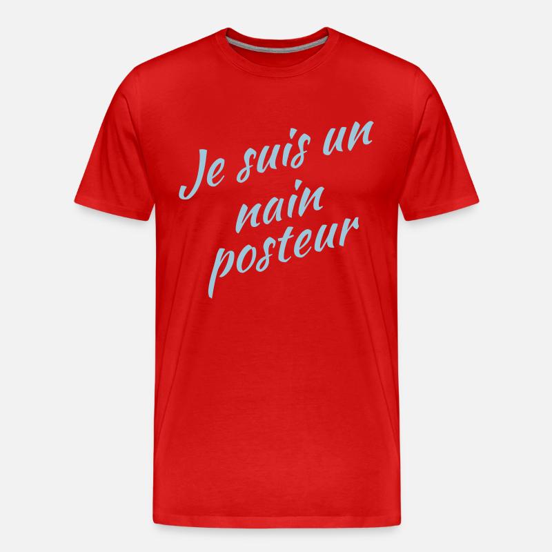 Nain posteur - Männer Premium Bio T-Shirt - Rot