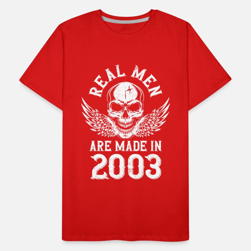 Geburtstag 2003 Echte Männer sind 2003 geboren Männer Premium Bio T-Shirt