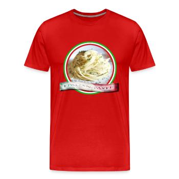 Spaghetti, italienischer Geschmack - Männer Premium Bio T-Shirt - Rot - Vorne - Damien (186cm)