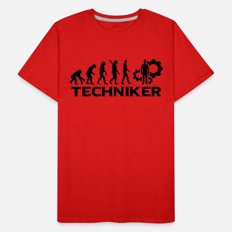 Evolution Techniker Technik bt Männer Premium Bio T-Shirt