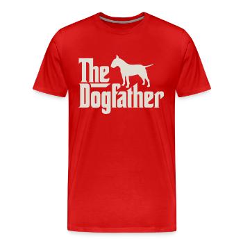 The Dogfather - Bullterrier - Männer Premium Bio T-Shirt - Rot - Vorne - Damien (186cm)