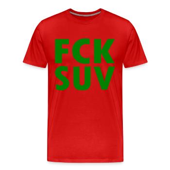 Fck suv - Men's Premium Organic T-Shirt - red - Front - Damien (186cm)
