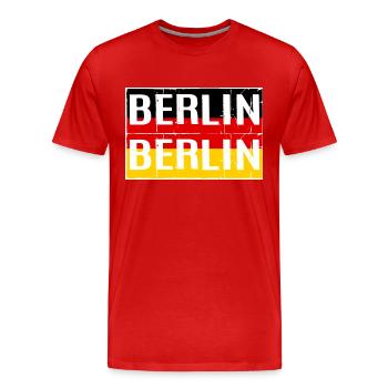 BERLIN BERLIN DEUTSCHLAND ALLEMAGNE - T-shirt bio Premium Homme - rouge - Devant - Damien (186cm)