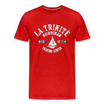La Trinité sur mer yacht center - T-shirt bio Premium Homme - rouge - Devant - Damien (186cm)