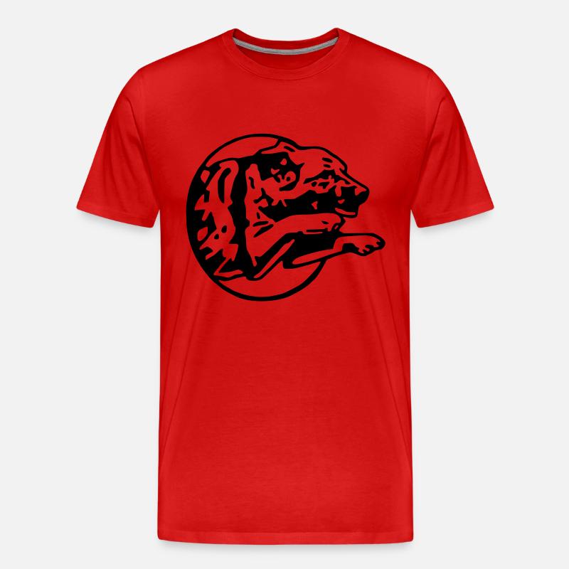 springen ein ba - Männer Premium Bio T-Shirt - Rot