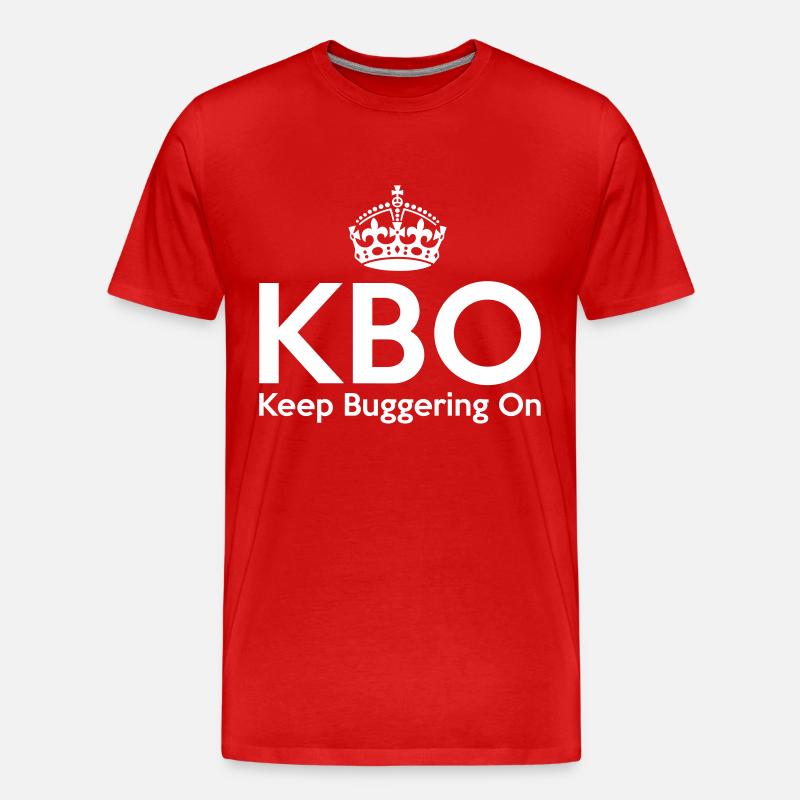 KBO - Keep Buggering on - Männer Premium Bio T-Shirt - Rot