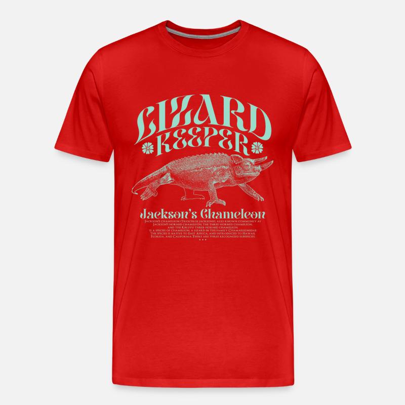 Jackson's Chamäleon Echsenhalter - Männer Premium Bio T-Shirt - undefined