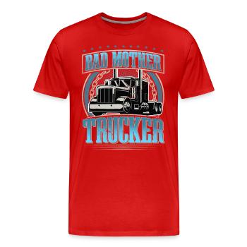 LKW Fahrer - Männer Premium Bio T-Shirt - Rot - Vorne - Damien (186cm)