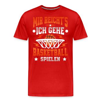 Basketball Basketballer - Männer Premium Bio T-Shirt - Rot - Vorne - Damien (186cm)